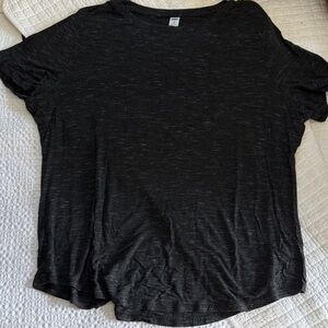 Old Navy Charcoal Space Dyed Luxe Tee